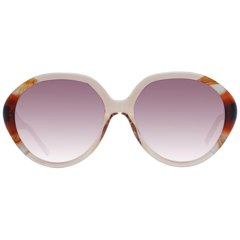 Alt Tag: Scotch & Soda women's round brown sunglasses with acetate frame and gradient lenses, offering 100% UVA & UVB protection.