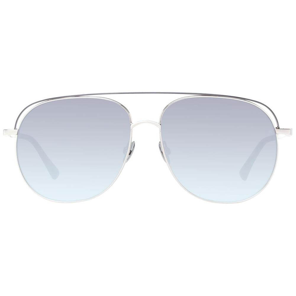 Aviator-style Scotch & Soda men's sunglasses with gray metal frame, blue gradient lenses, offering 100% UVA & UVB protection.
