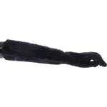 Dolce & Gabbana Black Lace Wool Lambskin Fur Elbow Gloves