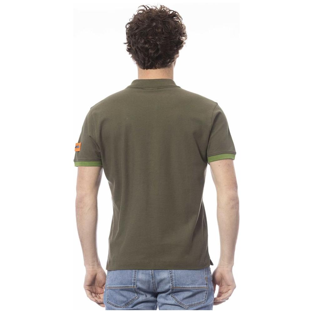 Invicta Green Cotton Men Polo Shirt Invicta Dim Gray