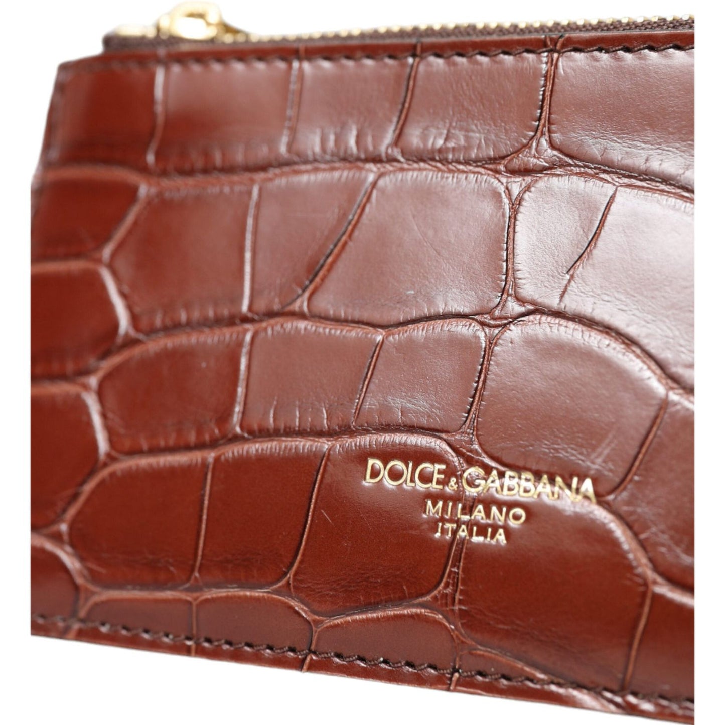 Dolce & Gabbana Elegant Leather Airpod & Coin Purse Duo Dolce & Gabbana Sienna