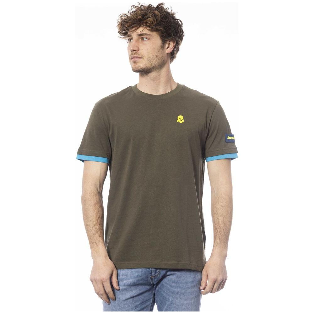 Invicta Green Cotton Men T-Shirt Invicta Dim Gray