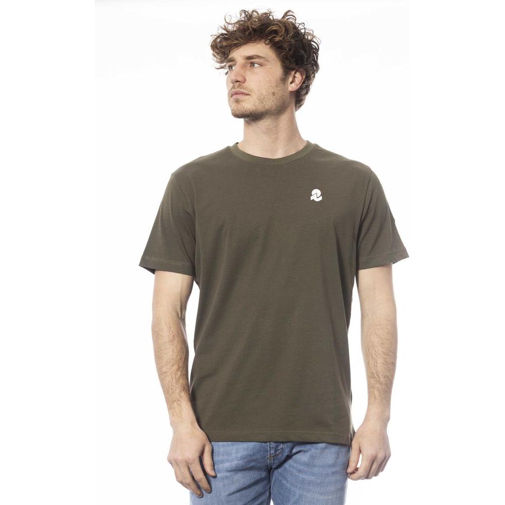 Invicta Green Cotton Men T-Shirt Invicta Dark Olive Green