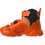 Dolce & Gabbana Orange Multi Panel Chunky High Top Sneakers Shoes MV5554-40