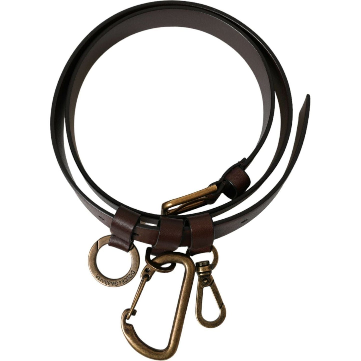 Dolce & Gabbana Elegant Brown Calf Leather Belt - Timeless Accessory Dolce & Gabbana Dark Slate Gray