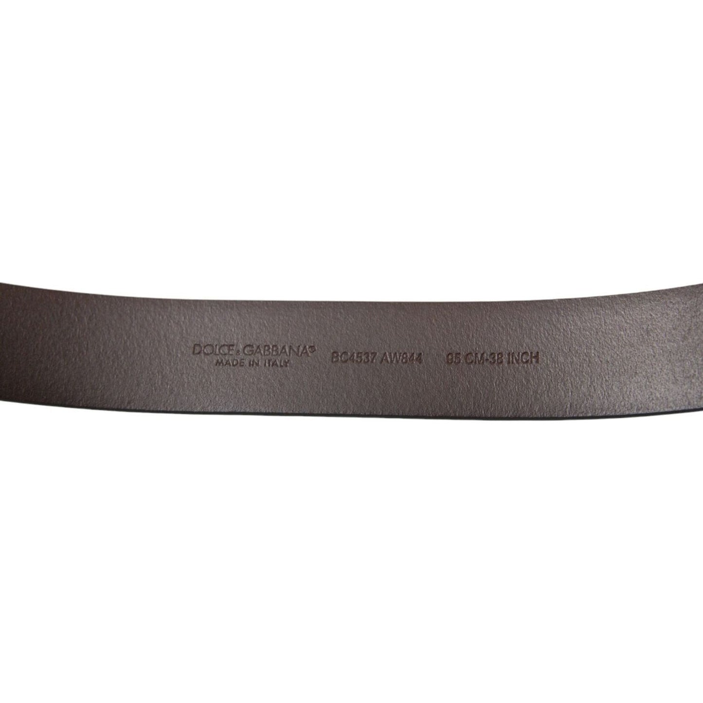 Dolce & Gabbana Elegant Brown Calf Leather Belt - Timeless Accessory Dolce & Gabbana Dim Gray