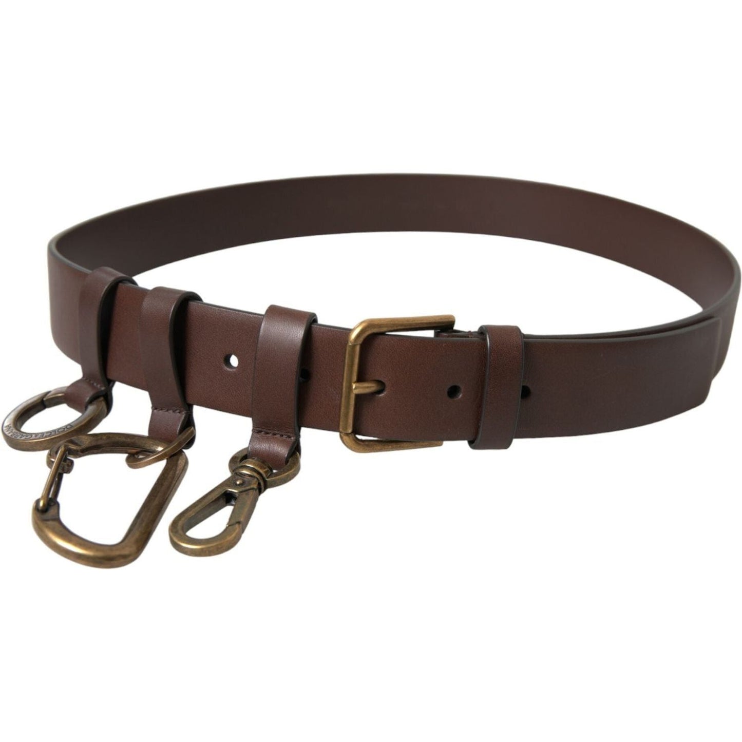 Dolce & Gabbana Elegant Brown Calf Leather Belt - Timeless Accessory Dolce & Gabbana Dark Slate Gray