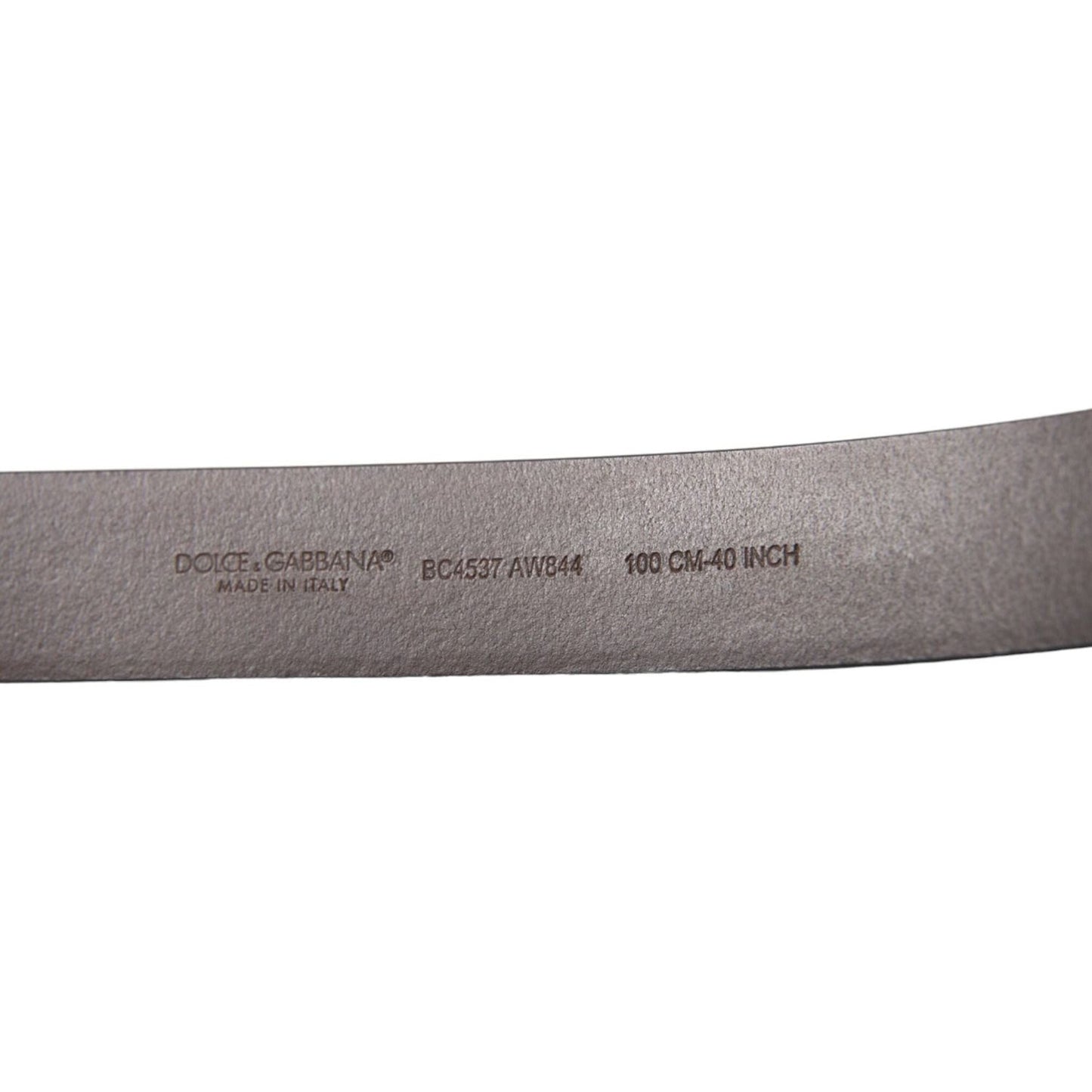Dolce & Gabbana Brown Calf Leather Gold Metal Buckle Belt