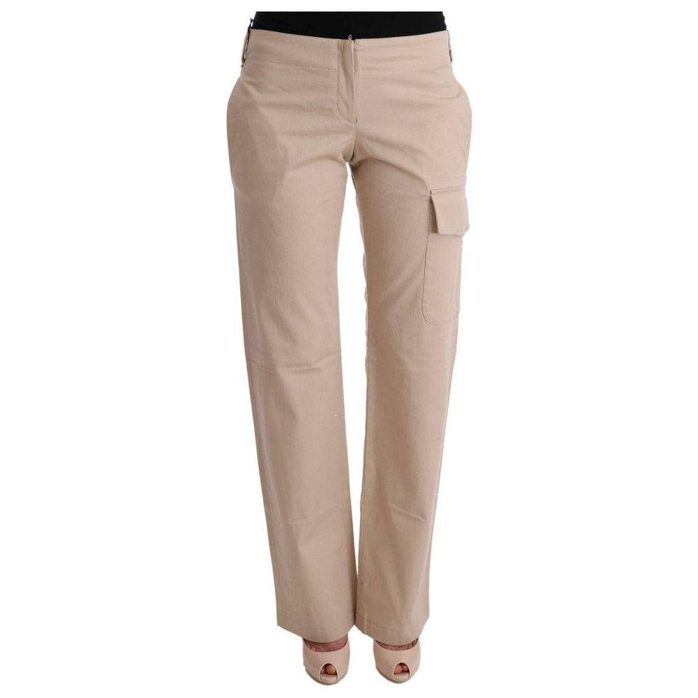 Ermanno Scervino Beige Cotton Wool Regular Fit Pants SIG30353-1