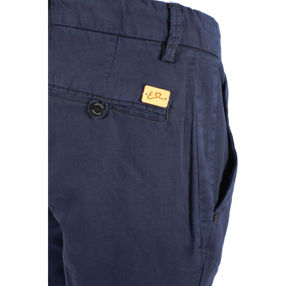 Yes Zee Chic Blue Cotton Blend Bermuda Shorts Yes Zee Dark Slate Gray