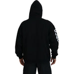 Dsquared² Black Hooded Full Zip Printed Sleeves Sweater TSH83477-48