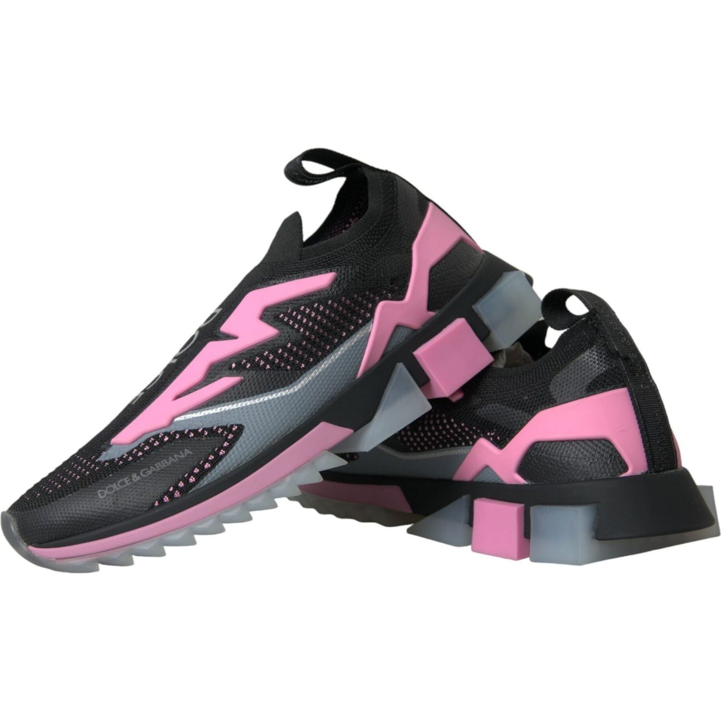 Dolce & Gabbana Black Pink Slip On Sorrento Sneakers Shoes Dolce & Gabbana Dark Slate Gray