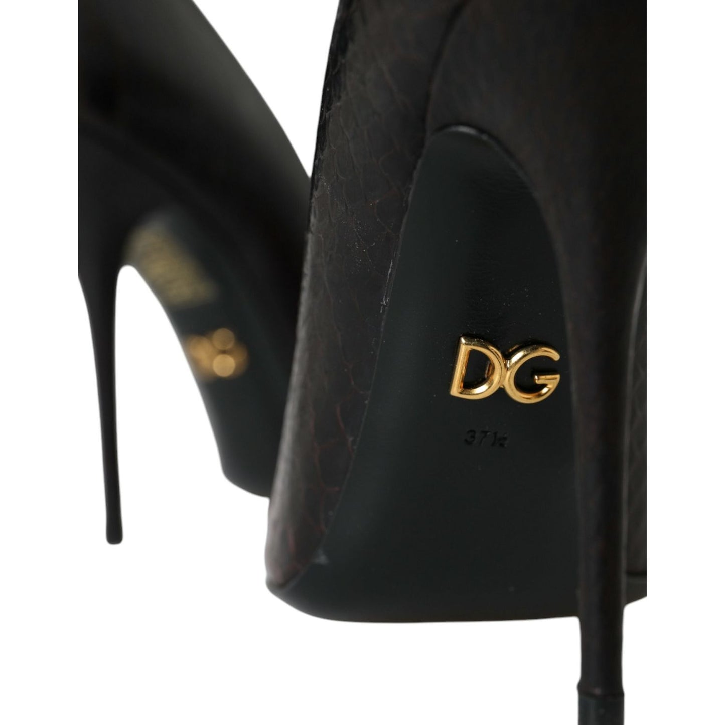 Dolce & Gabbana Multicolor Exotic Leather Heels Pumps Shoes Dolce & Gabbana Black
