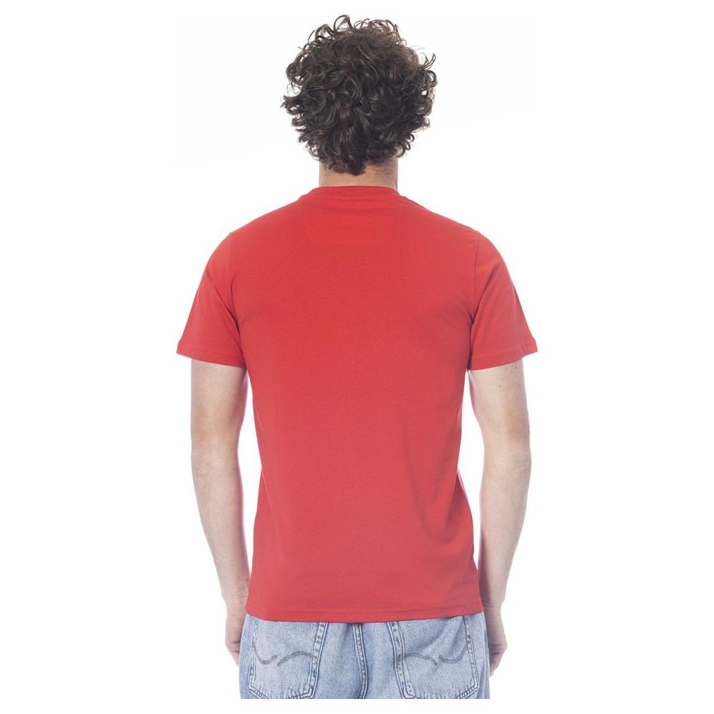Cavalli Class Red Cotton Men T-Shirt Cavalli Class Maroon