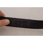 Dolce & Gabbana Black Classic Leather Silver Metal Buckle Belt BEL8555