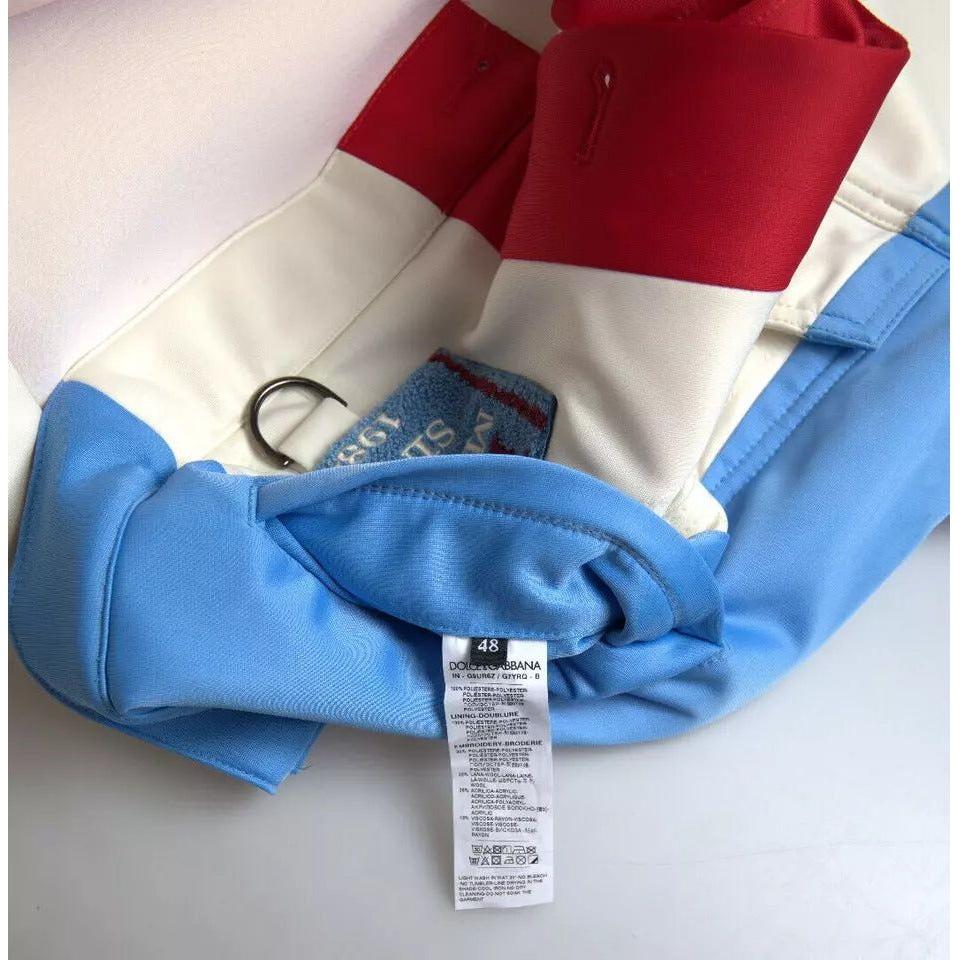 Dolce & Gabbana Multicolor Polyester Collar Short Jacket Dolce & Gabbana Light Gray