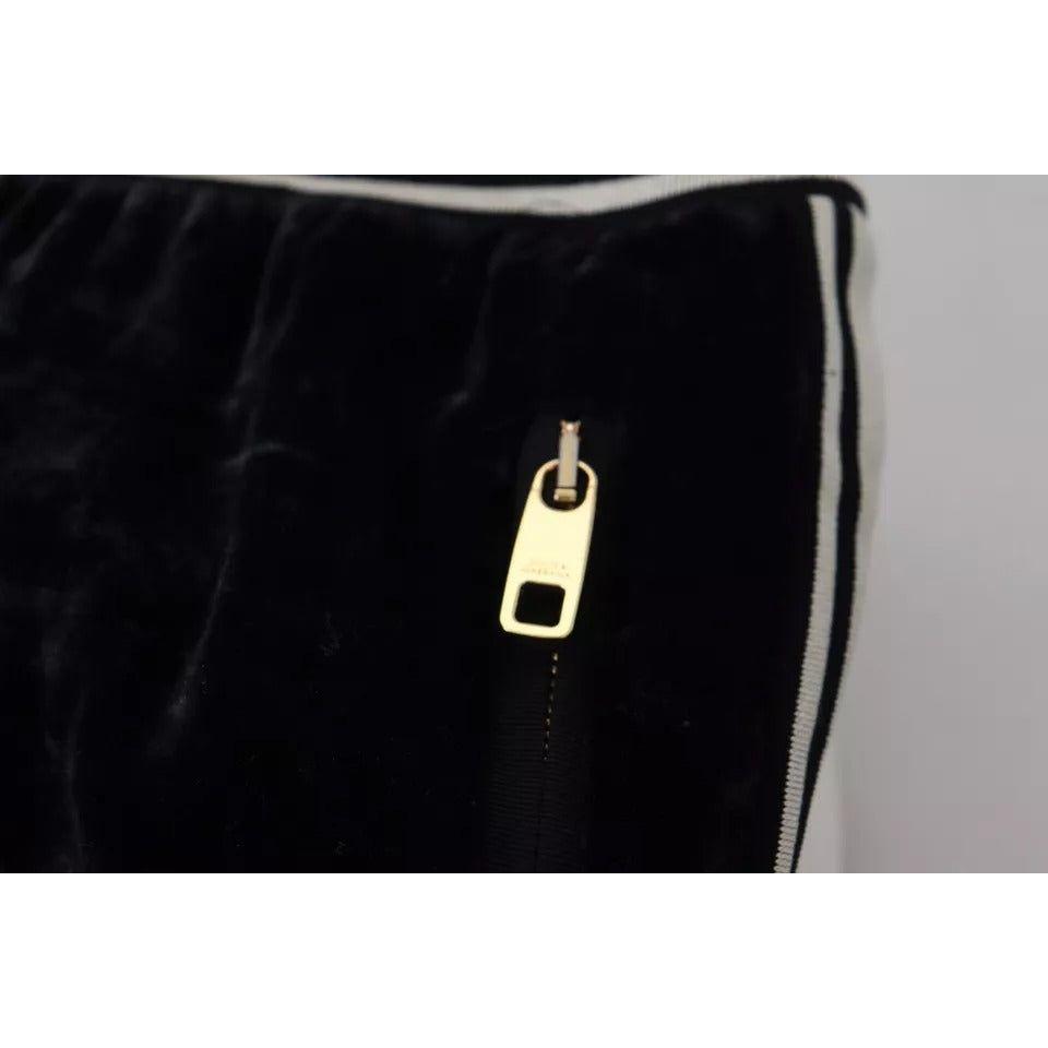 Dolce & Gabbana Black Jogger Jogging Trouser Cotton Pants Dolce & Gabbana Black