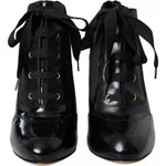 Dolce & Gabbana Black Jersey Stretch Ankle Boots Shoes LA10817-39