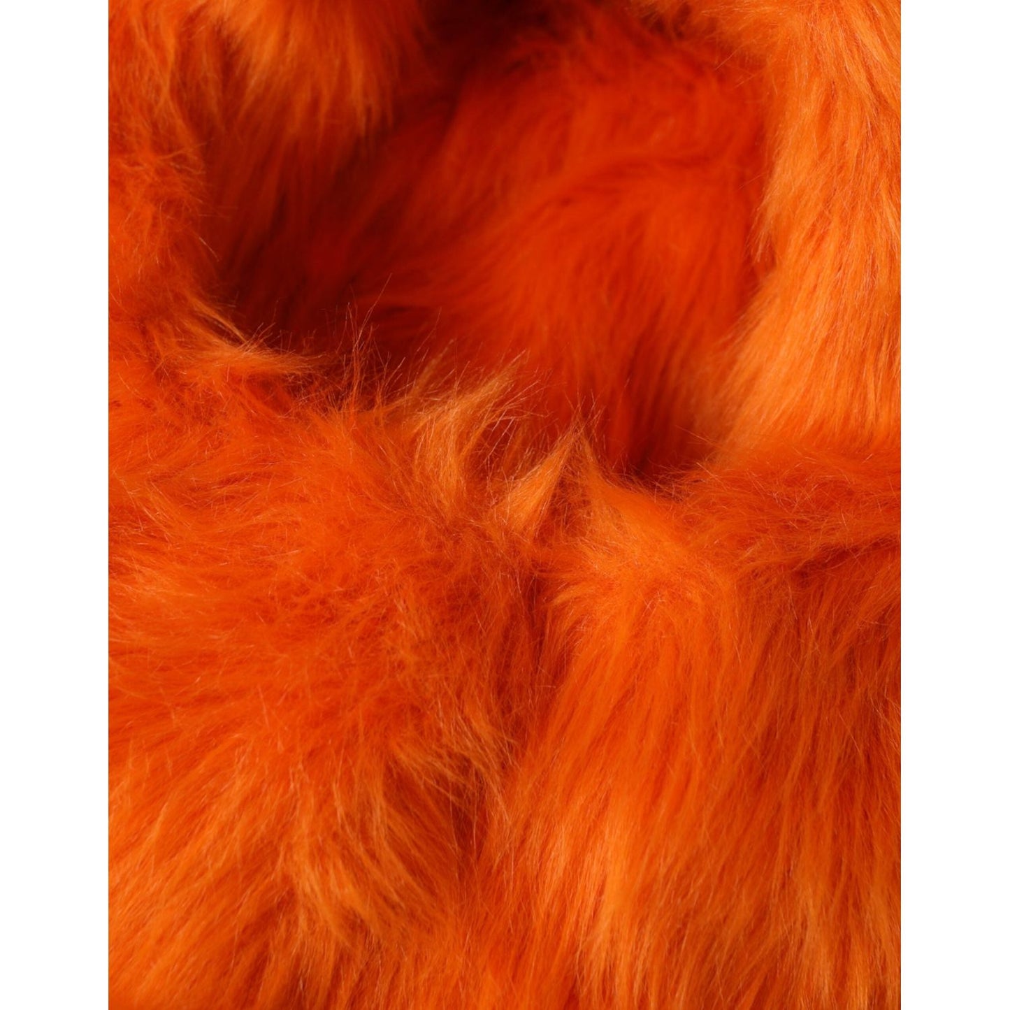Dolce & Gabbana Orange Faux Fur Whole Head Wrap Hat