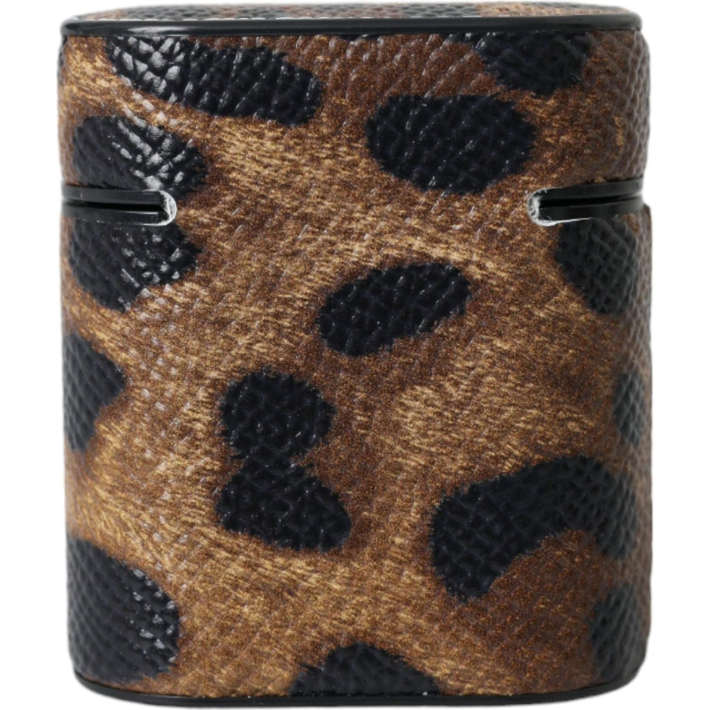 Dolce & Gabbana Brown Leopard Calf Leather Metal Logo Plaque Airpods Case Dolce & Gabbana Dark Slate Gray