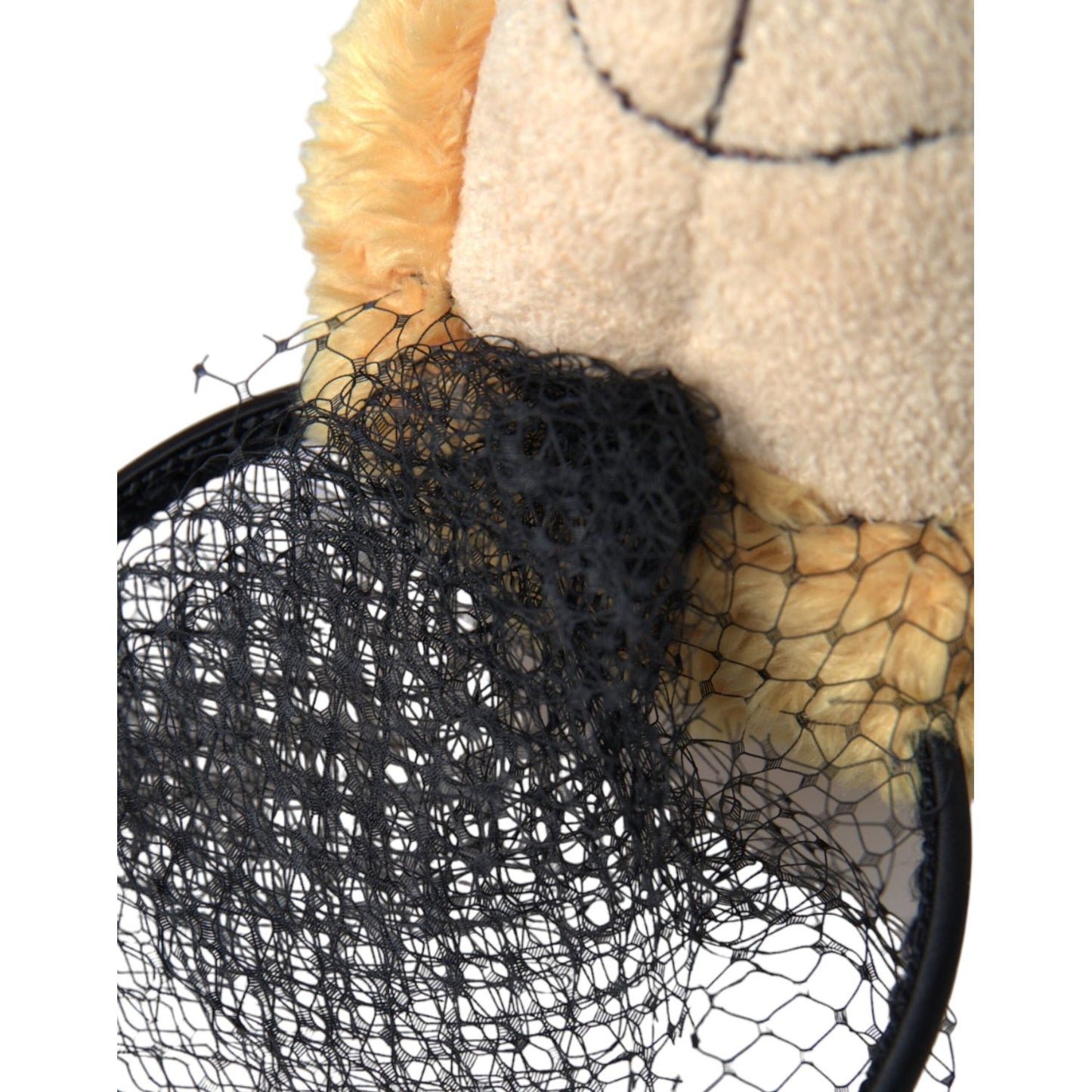 Dolce & Gabbana Brown Teddy Bear Gold Crystal Crown Hair Band Diadem Dolce & Gabbana Tan
