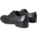 Dolce & Gabbana Black Leather Derby Formal Dress Men Shoes MV5760-43