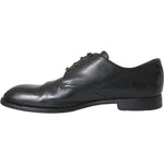 Dolce & Gabbana Black Leather Derby Formal Dress Men Shoes MV5760-43