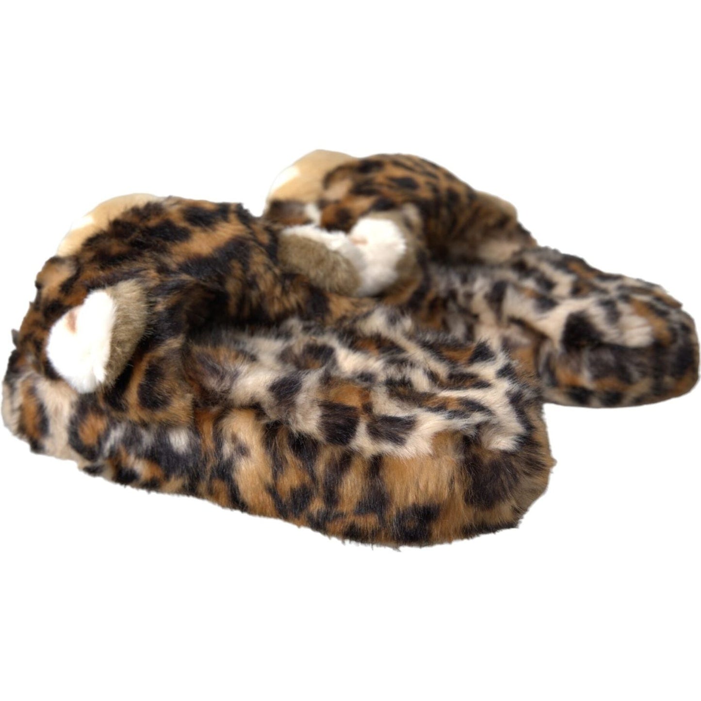 Dolce & Gabbana Brown Tiger Slippers Flats Sandals Shoes Dolce & Gabbana Dark Olive Green