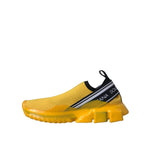 Dolce & Gabbana Yellow Sorrento Slip On Sneakers Women Shoes LA11121-35.5