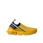 Dolce & Gabbana Yellow Sorrento Slip On Sneakers Women Shoes LA11121-35.5