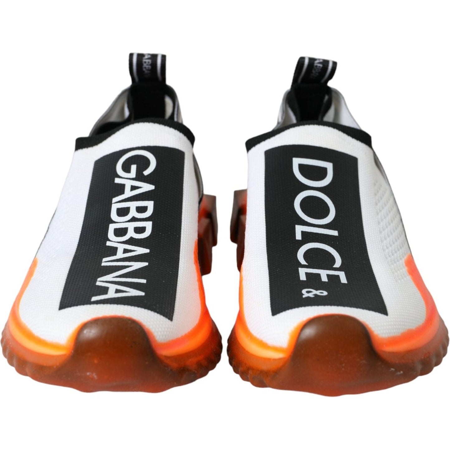 Dolce & Gabbana Black White Orange Slip On Sorrento Sneakers Shoes Dolce & Gabbana Dark Slate Gray