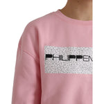 Philippe Model Pink Cotton Logo Print Long Sleeves Pullover Sweater TSH83294-XL