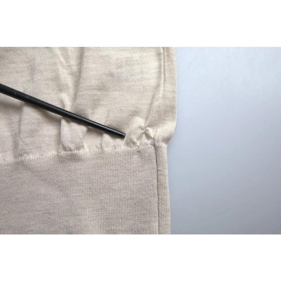 Dolce & Gabbana Pullover Beige Cashmere Turtleneck Sweater Dolce & Gabbana Gray