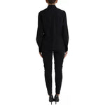 Dolce & Gabbana Black Cotton Collared Formal Dress Shirt Top TSH8057-42