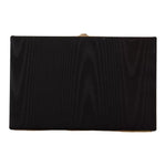 Dolce & Gabbana Black Silk Gold Frame Clutch Evening Party Purse Bag