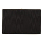 Dolce & Gabbana Black Silk Gold Frame Clutch Evening Party Purse Bag
