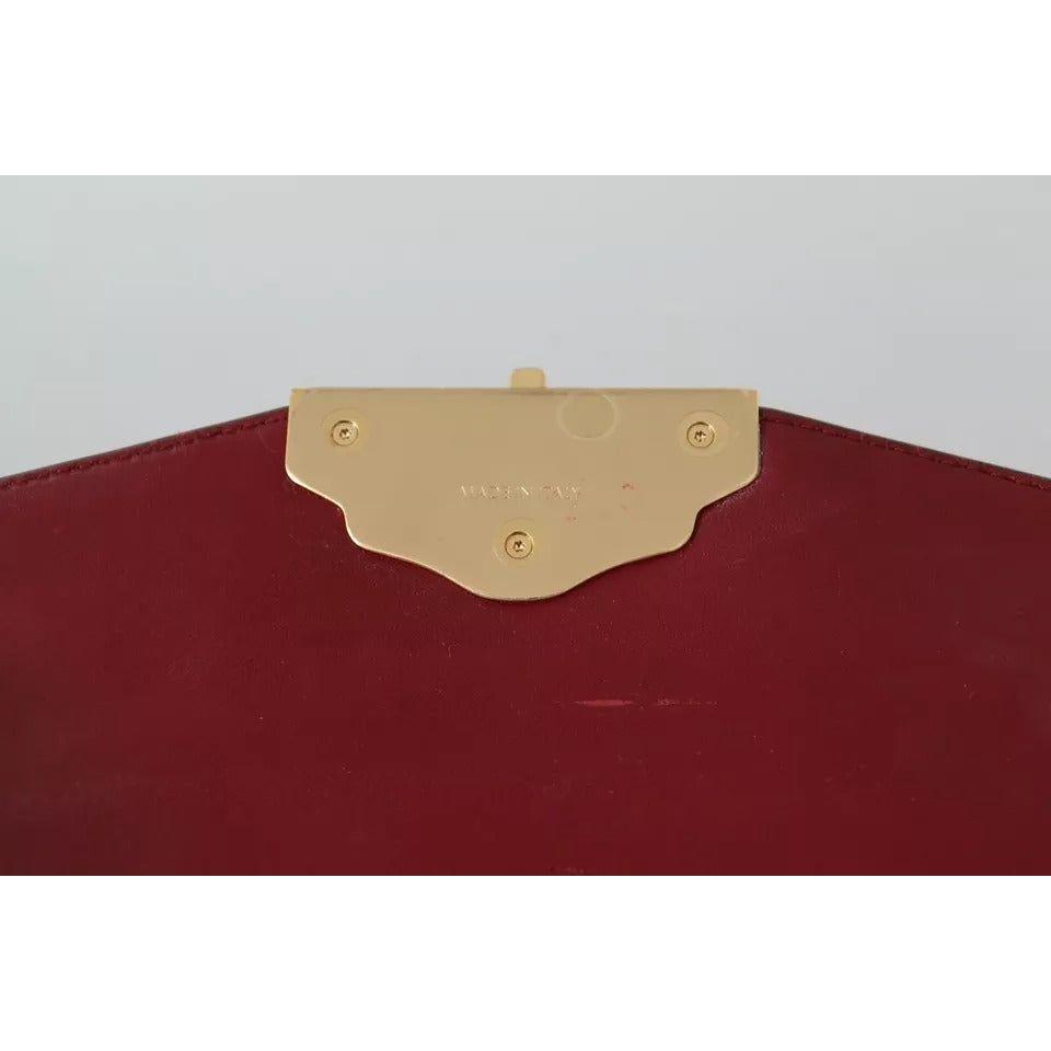 Dolce & Gabbana Black Leather Gold Metal Mini Women Purse Bag Lucia Wallet Dolce & Gabbana Gray