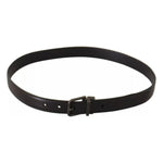 Dolce & Gabbana Black Calf Leather Antique Buckle Men Belt BEL8686-100