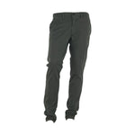 Made in Italy Elegant Gray Italian Cotton Trousers MI-3215-IT52 | XL