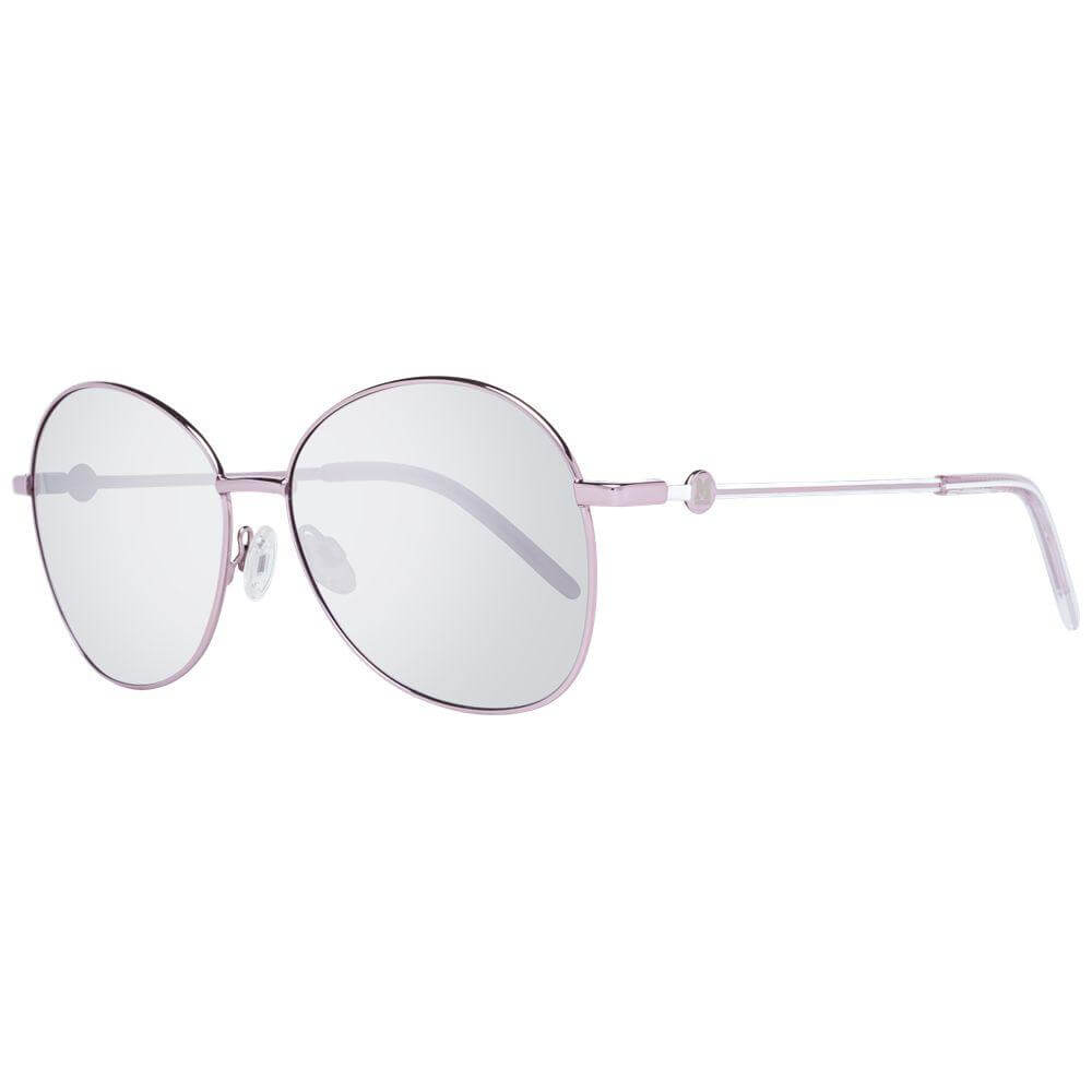 Missoni rose gold women's aviator sunglasses with purple lenses and metal-plastic frame for 100% UVA & UVB protection.