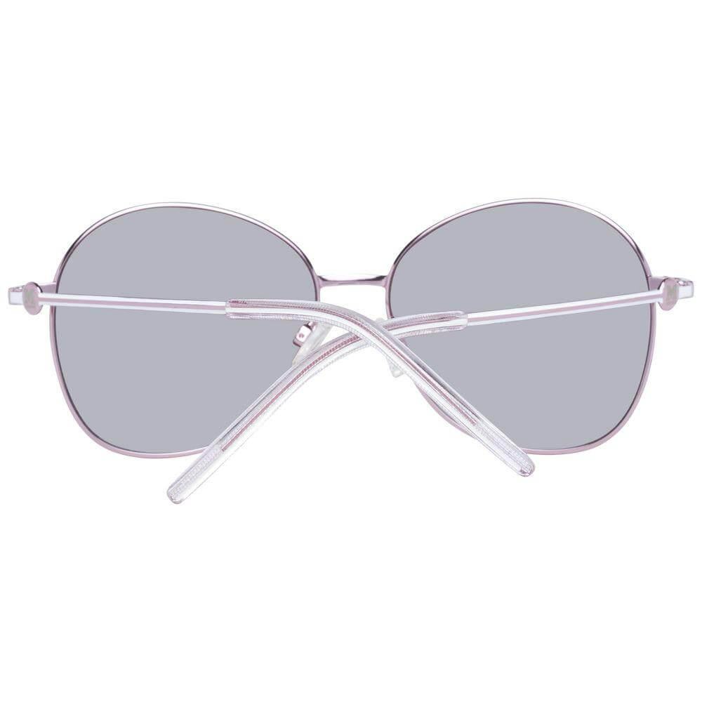 Missoni rose gold women's aviator sunglasses with purple lenses, metal and plastic frame, 100% UVA & UVB protection, size 54-14-140.