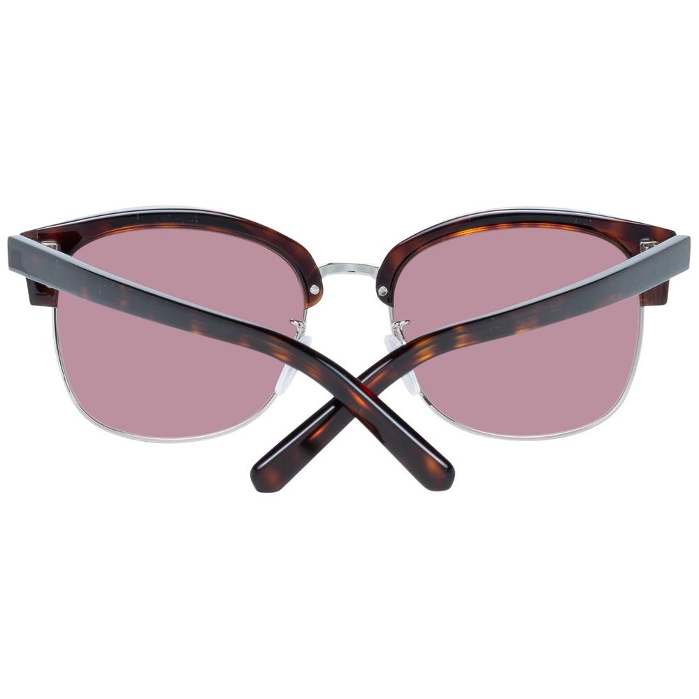 Bally Brown Unisex Sunglasses with rose mirrored lenses and brown metal-plastic full-rim frame for UVA & UVB protection.