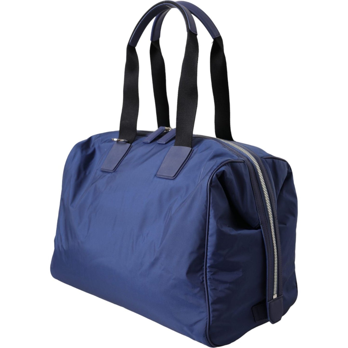 Dolce & Gabbana Blue Nylon Calfskin Hand Shoulder Duffel Bag Dolce & Gabbana Dark Slate Blue