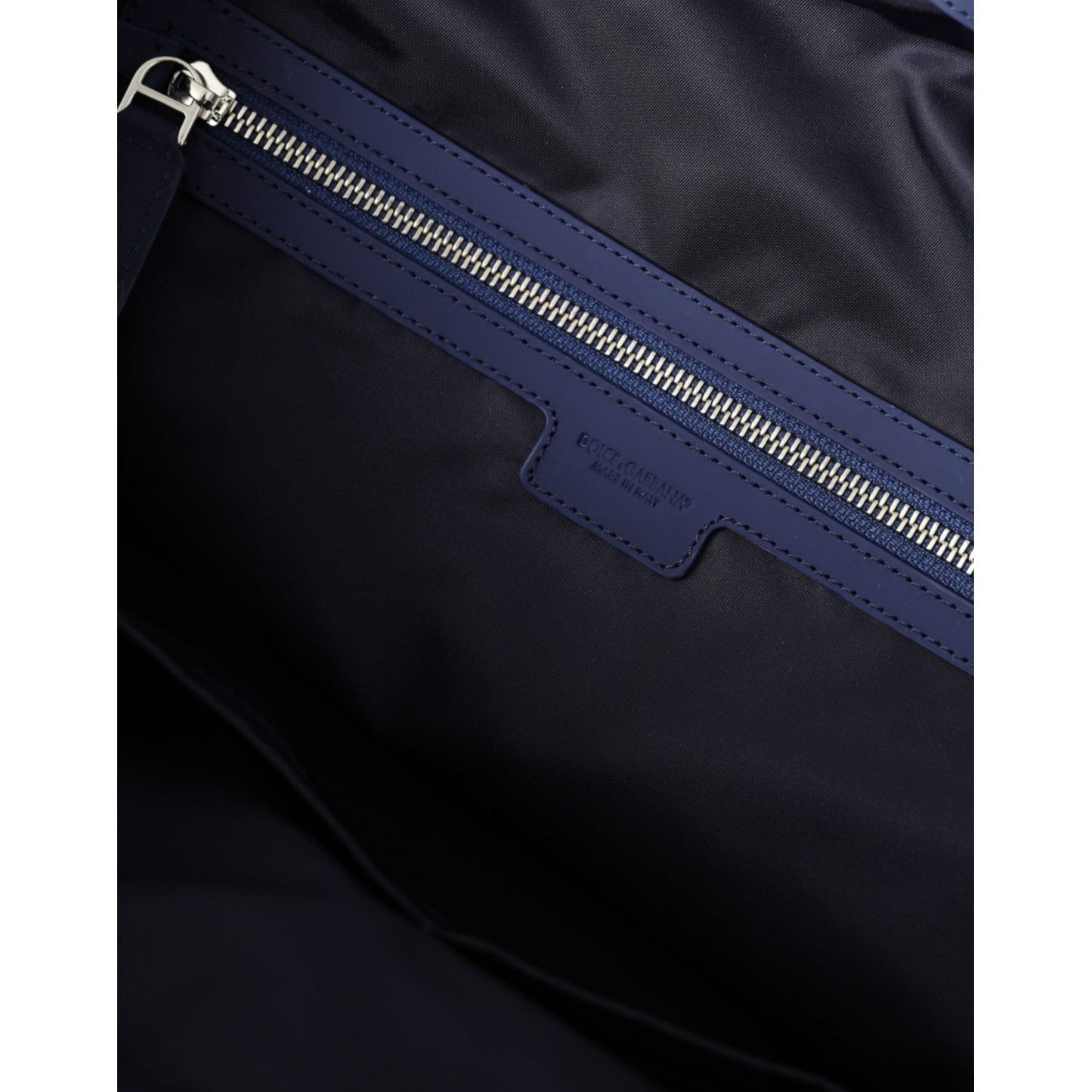 Dolce & Gabbana Blue Nylon Calfskin Hand Shoulder Duffel Bag Dolce & Gabbana Black