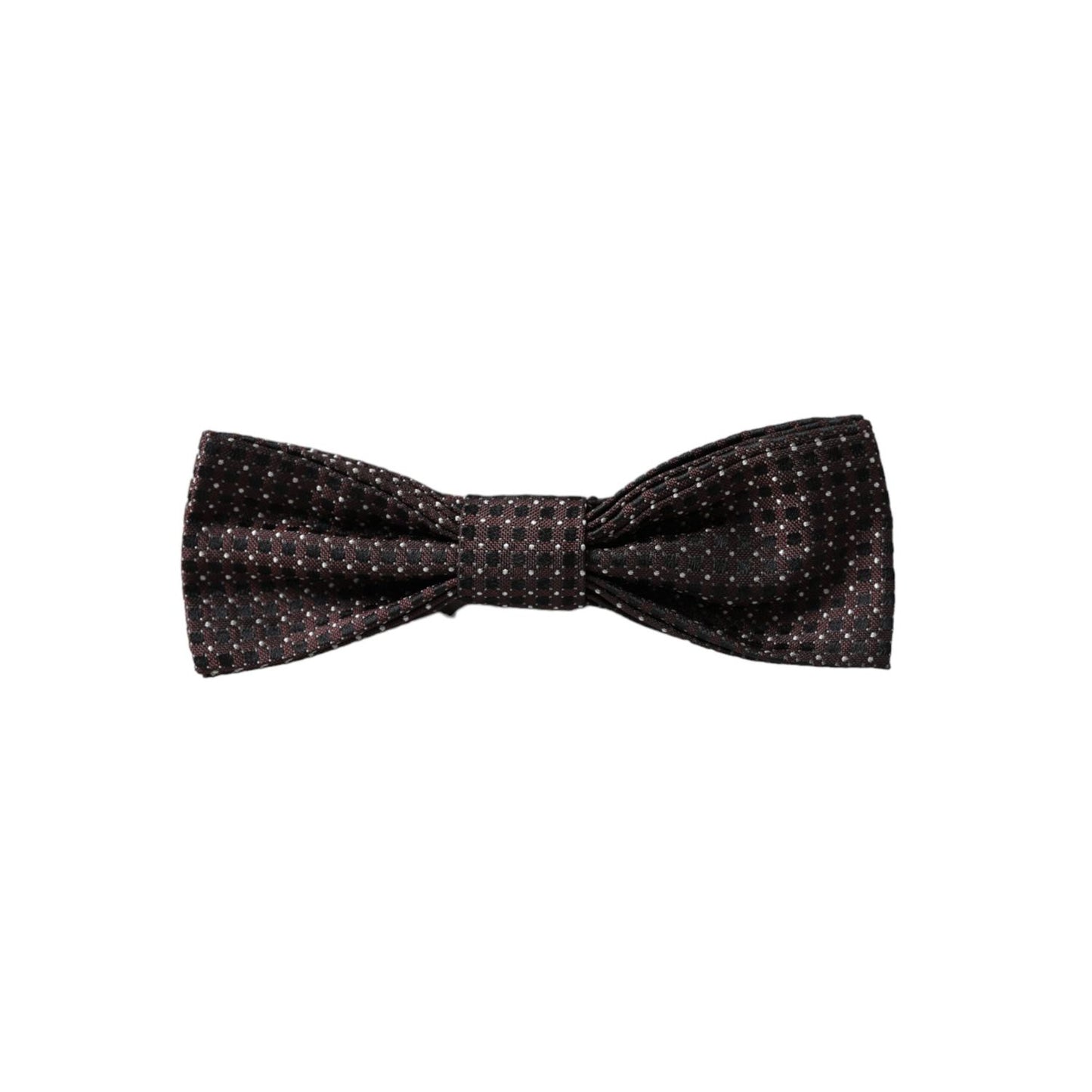 Dolce & Gabbana Brown Fantasy Silk Adjustable Neck Men Papillon Bow Tie FT3899