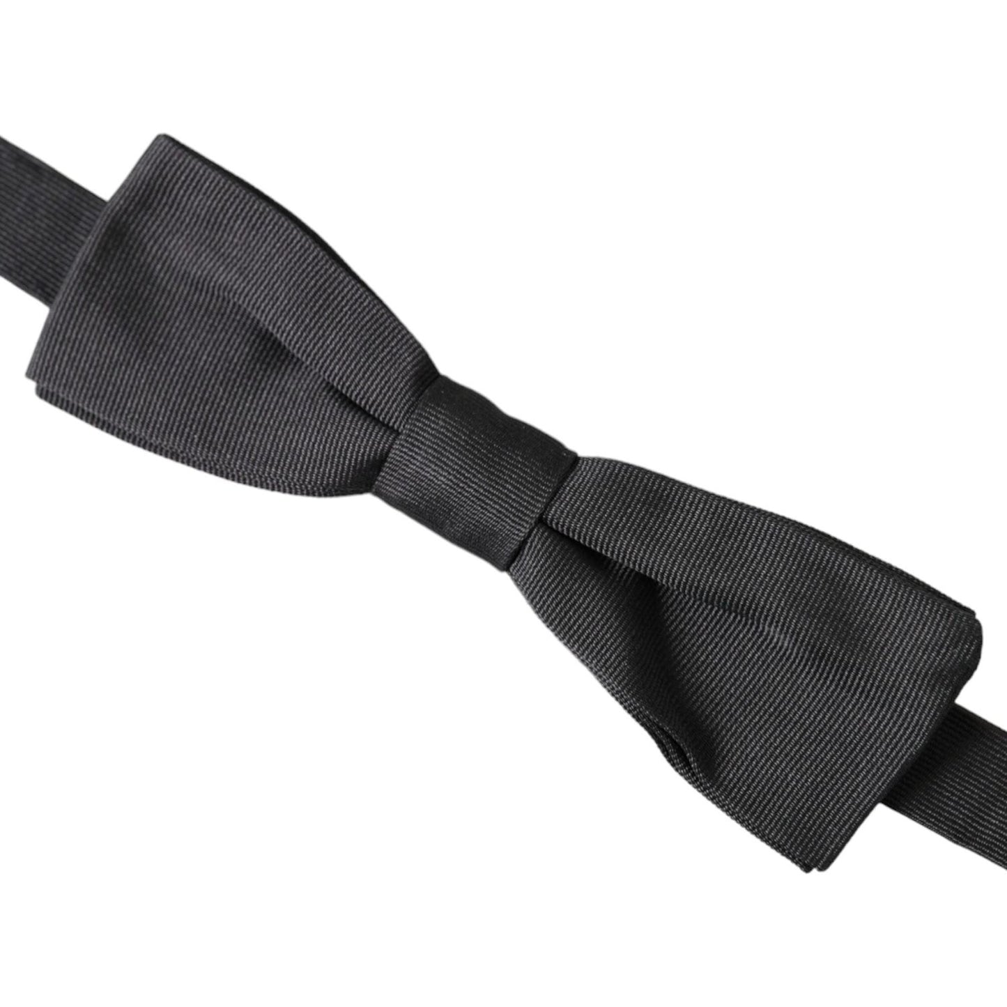 Dolce & Gabbana Black Silk Adjustable Neck Men Bow Tie Dolce & Gabbana Dark Slate Gray