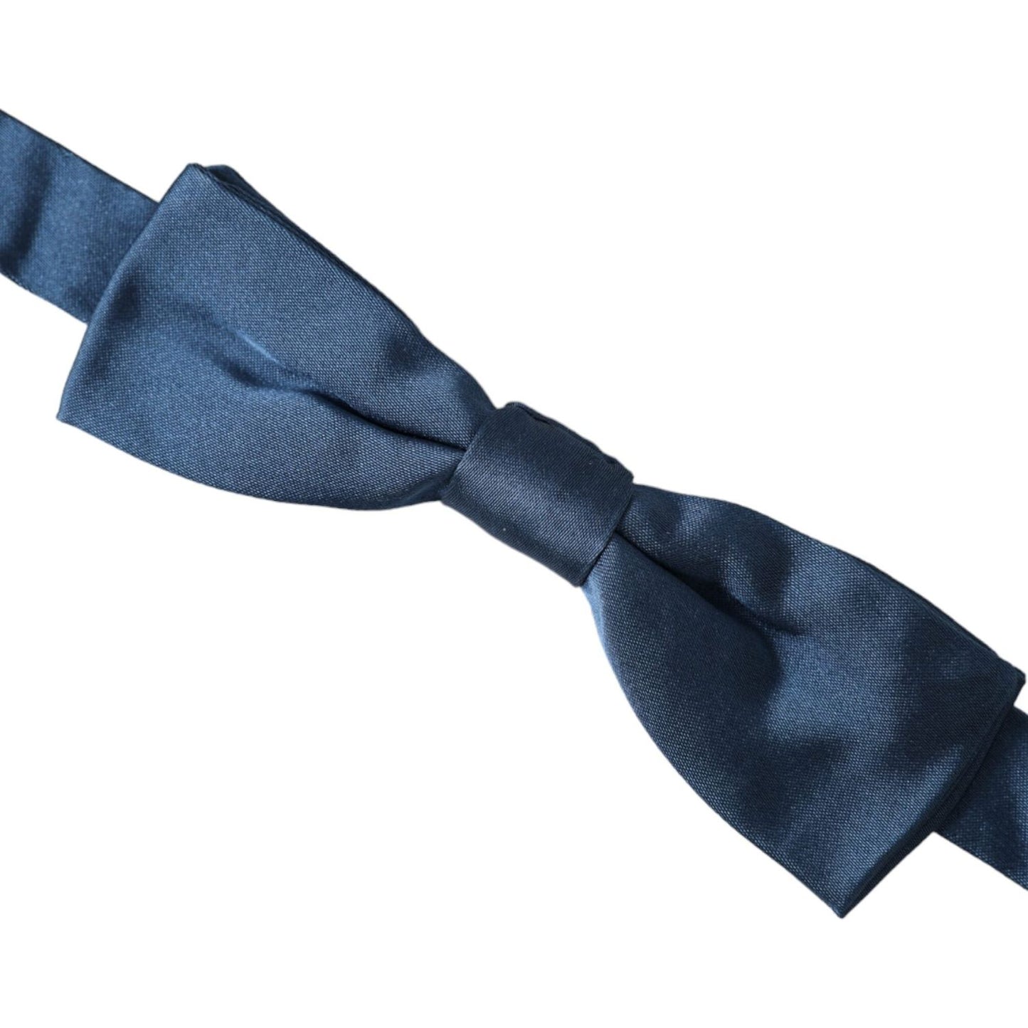 Dolce & Gabbana Blue Satin Silk Adjustable Neck Men Bow Tie Dolce & Gabbana Dark Slate Gray