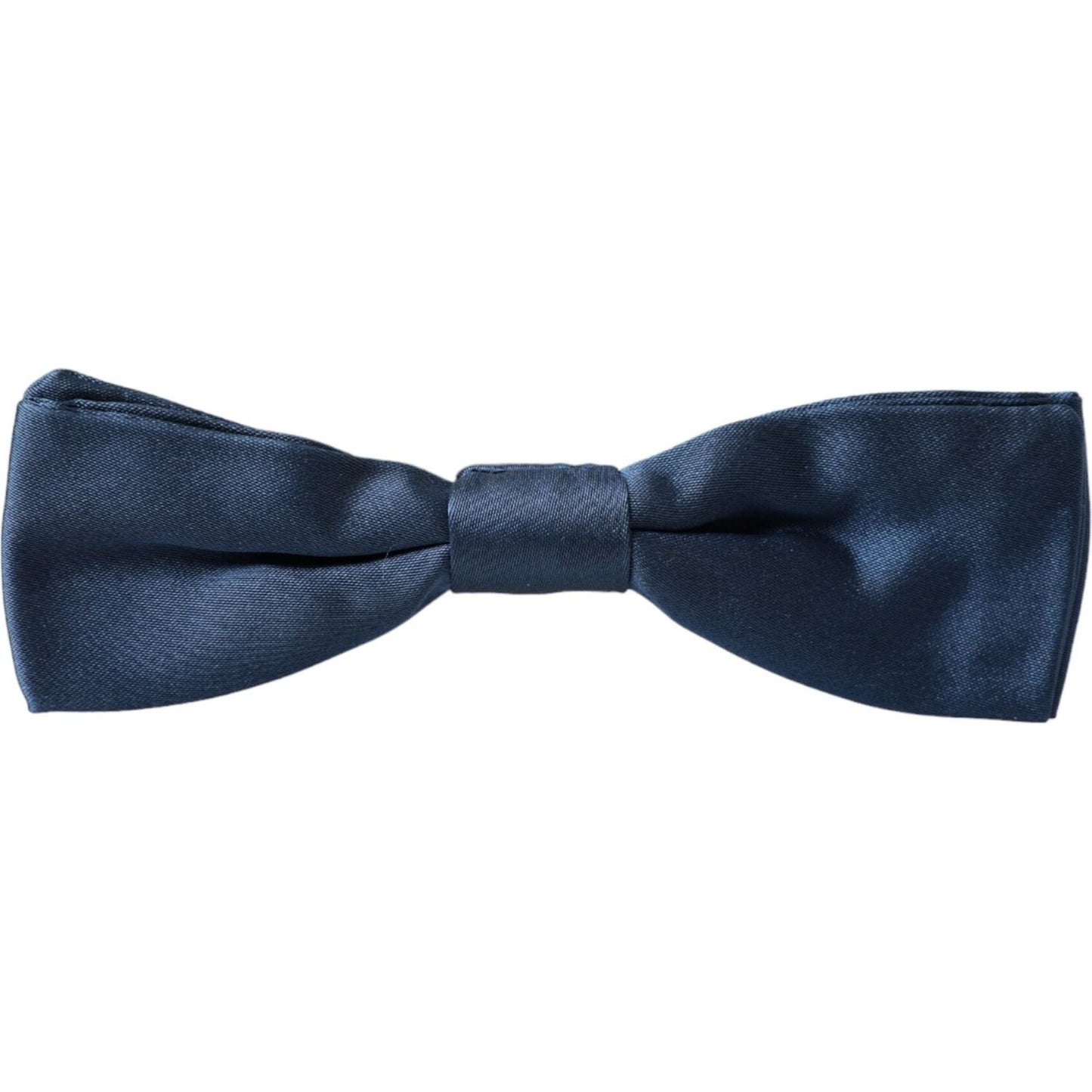 Dolce & Gabbana Blue Satin Silk Adjustable Neck Men Bow Tie Dolce & Gabbana Dark Slate Gray
