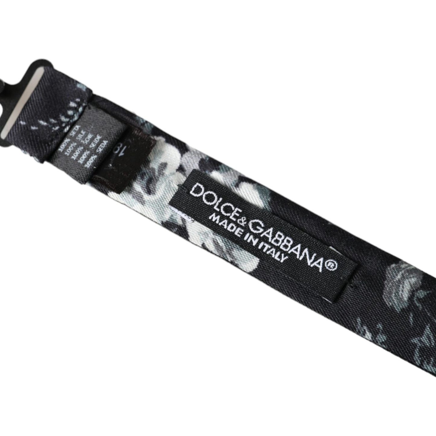 Dolce & Gabbana Black Floral Fantasy Adjustable Neck Men Bow Tie Dolce & Gabbana Dark Slate Gray