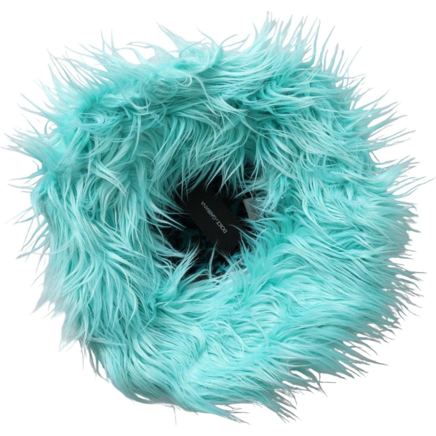 Dolce & Gabbana Mint Green Acrylic Fur Womens Bucket Hat Dolce & Gabbana Medium Aquamarine